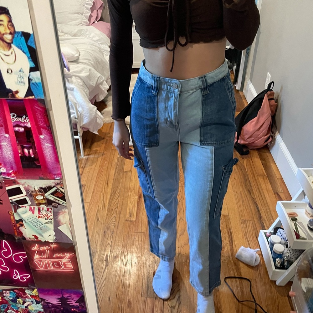 Patch cargo pants . Only worn a few times .